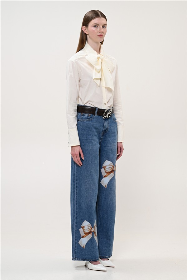 BOOM 011 BIG BOWS JEANS BLUE